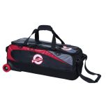 EBONITE PLAYERS 3-BALL TOTE SLIM NO SHOE - BLACK/RED